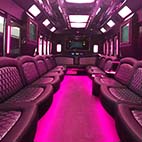 party bus with bars/coolers and beautiful lighting