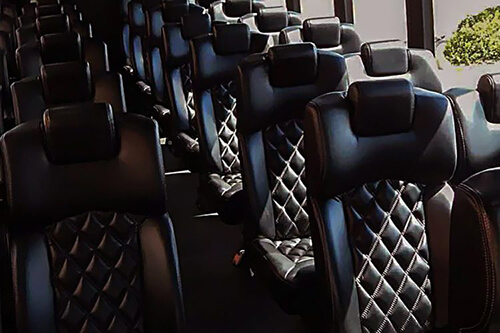 Plush leather reclining seats